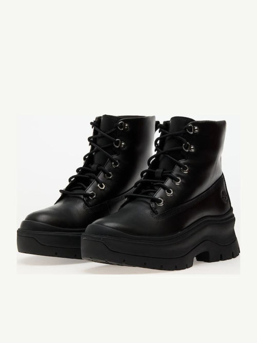 TIMBERLAND WOMEN'S 9 ROXIE LANE LACE UP BOOT BLACK FULL GRAIN NIB